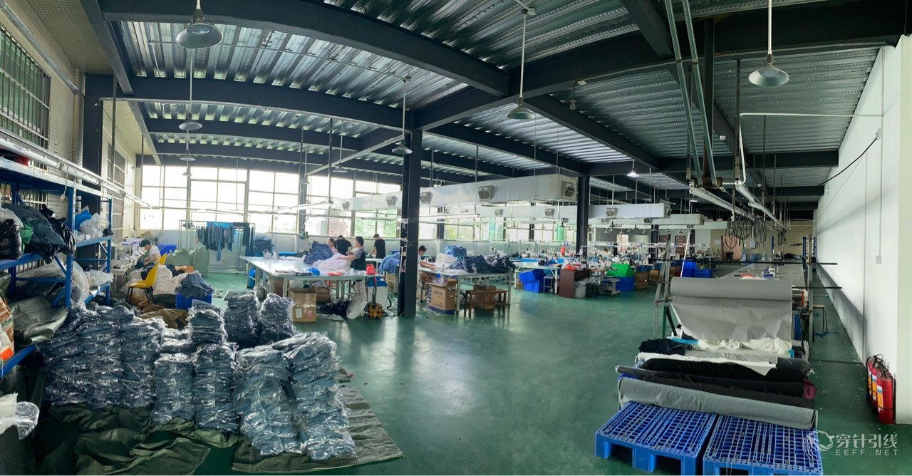 Main production floor in the Guangzhou denim factory